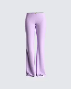 Scout Purple Rib Flared Pants