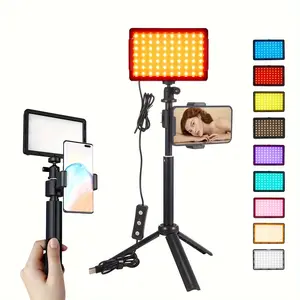 LED Photography Video Light Panel Lighting Photo Studio Lamp Kit For Shoot Live Streaming Youbube With Tripod Stand RGB 9 Filters
