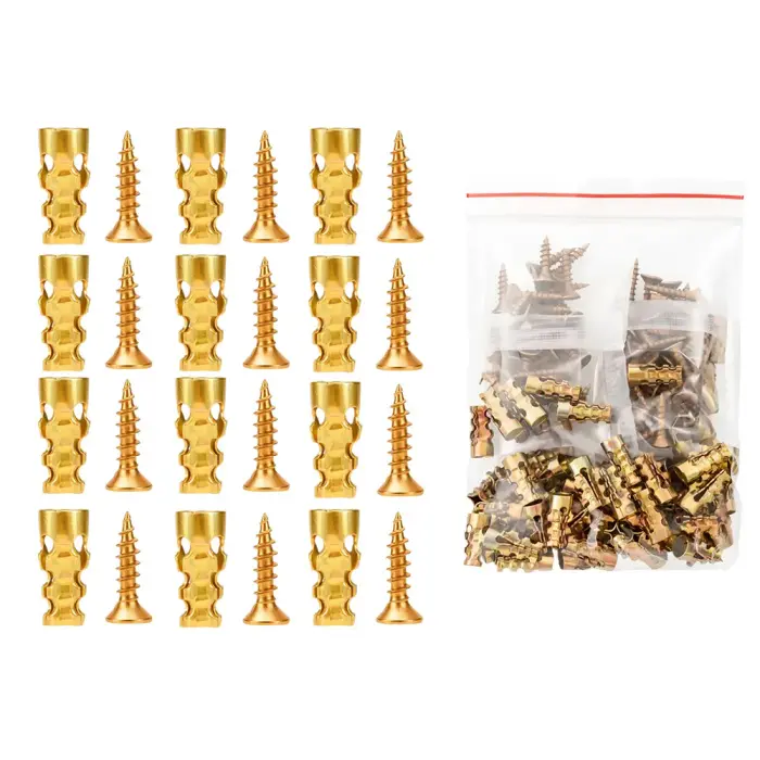 6*14mm Door Hinge Thread Repair Screws with Short Expansion Wall Anchors (60Pack/120Pack) - Stripped Thread Fixer for Cabinet, Tile Mounting, Essential for Repair Technicians