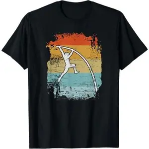 Pole Vault Pole Vaulting 60s 70s Style Retro Pole Vault T-Shirt