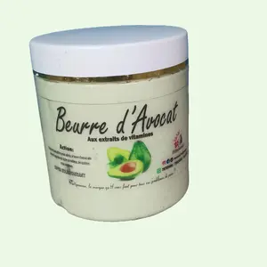 Avocado Shea Butter 500G for Hydrating & Moisturizing Brighter Skin with Vitamin Extracts for Daily Skincare Routines