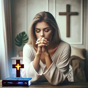 Magnetic Levitation Floating LED Glowing Cross Night Light | 360° Rotating RGB Color Changing Lamp with Illuminated Bible Base Christian Easter Gift Home Decor