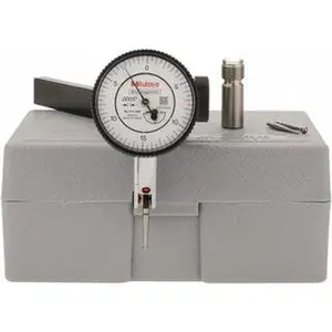 Mitutoyo Test Indicator Kit: 9 Pc, 0.06" Measuring Range, 0-15-0 Dial Reading 0.0005" Accuracy, 0.78" Contact Point Length, 0.079, 0.118 " Ball Dia, 0.0005" Dial Graduation 513-442-10T