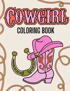 Cowgirl Coloring Book: Saddle up for some colorful rodeo fun! All ages welcome on this Wild West adventure