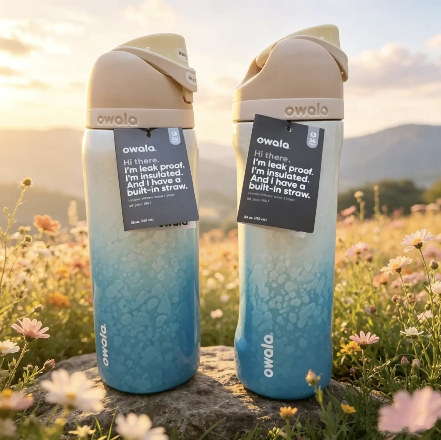 [NEW] Owala Birthday Bash Rolling In 32oz Stainless Steel FreeSip Water Bottle , 24-hour cold, suitable for daily use, gift for her, special edition