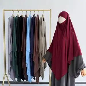 Jersey Khimar in Rich Maroon - Soft and Breathable Material for Everyday Wear