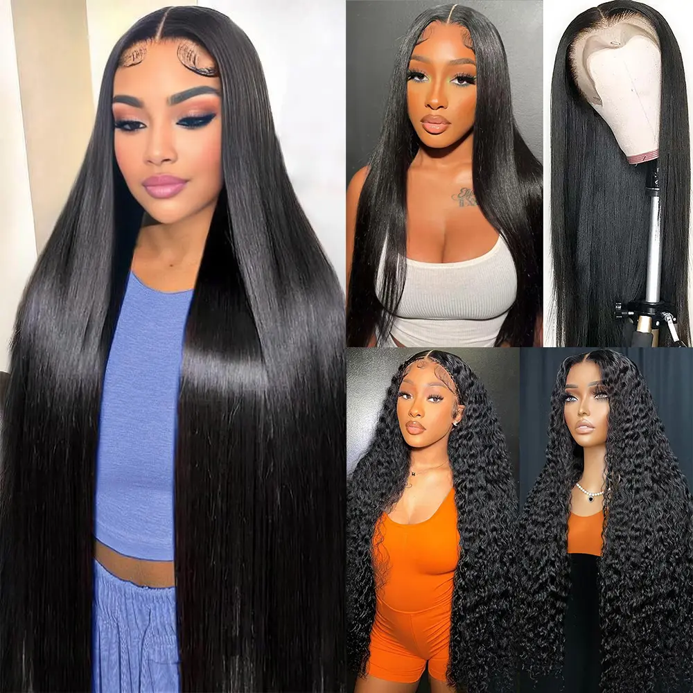 [Combo sale 26"&22"&22"] 3 wig" 13x4 Straight Lace Front Wigs 26inch Human Hair Hair Pre Plucked 180% Density HD Transparent Lace Frontal Human Hair Wigs