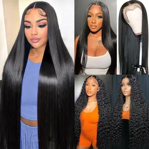 [Combo sale 26"&22"&22"] buy 1 get 3 wig" 13x4 Straight Lace Front Wigs 26inch Human Hair Hair Pre Plucked 180% Density HD Transparent Lace Frontal Human Hair Wigs