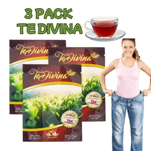 Vida Divina Tea Divina Natural Herbal Tea Pack of 3 - Organic Dietary Supplement with 12 Herbal Ingredients for Detoxification and Energy Support Beverage Drink