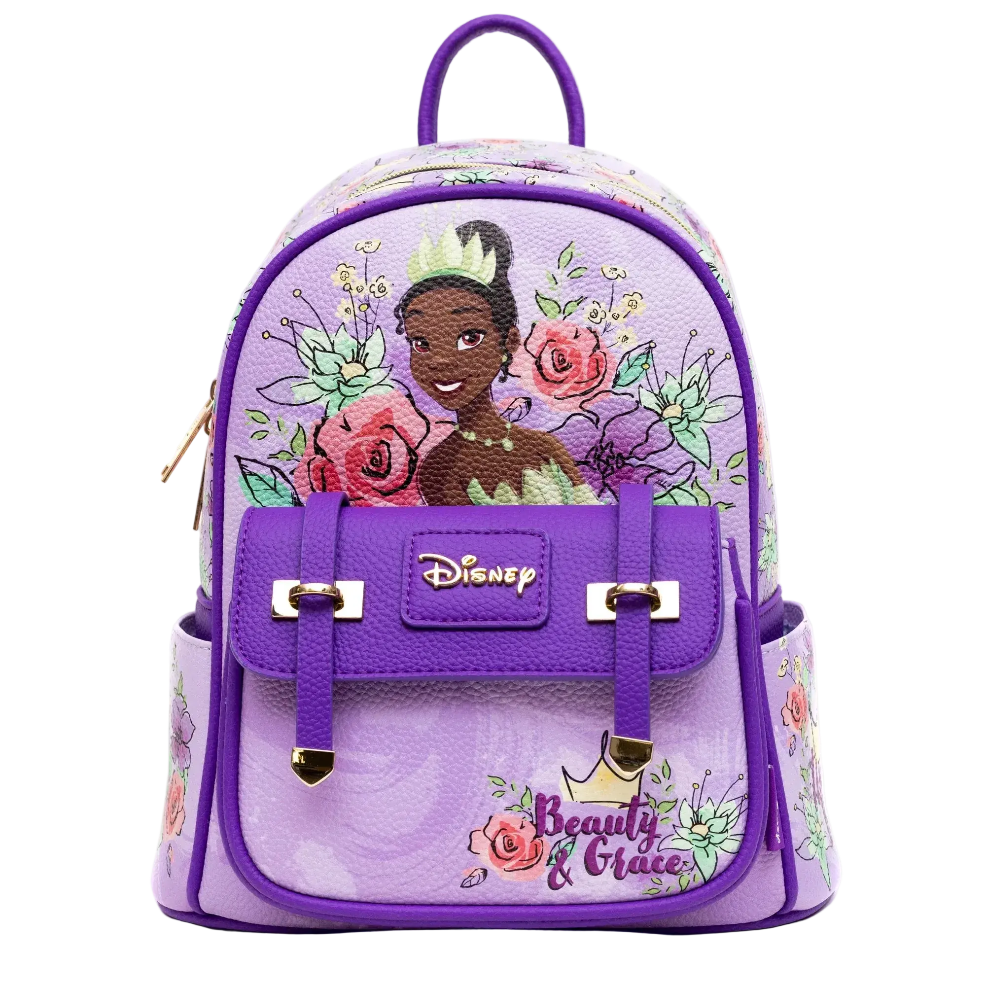 WondaPop Princess & The Frog 11" Vegan Leather Compact Mini Backpack - 11"h×8.5"w×4"d, True Beauty, Regal & Distinctive, Inspiring Inscriptions Collectible Entertainment Accessory