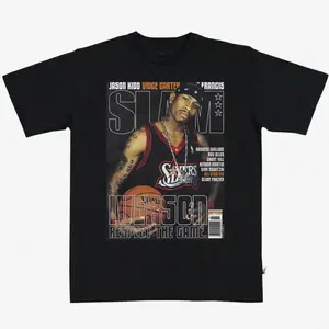 Alien Iverson Graphic Tee: Vintage Basketball Legend Style, Unisex Fit for Men and Women