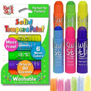 Kwik Stix Paint Sticks, Set of 6 Neon Colors