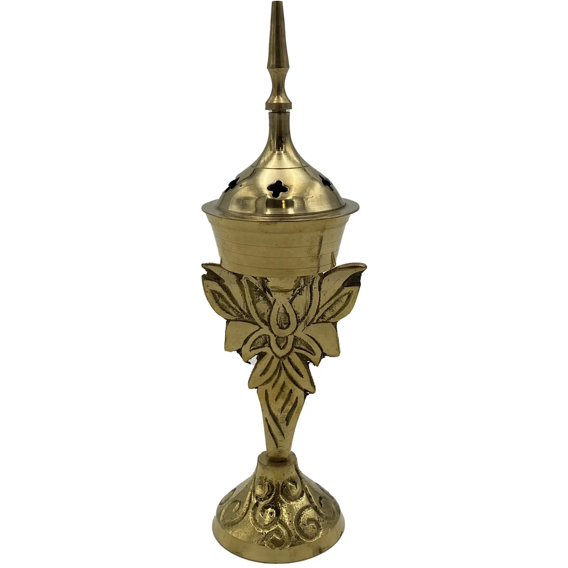 Standing Brass Incense Resin Burner