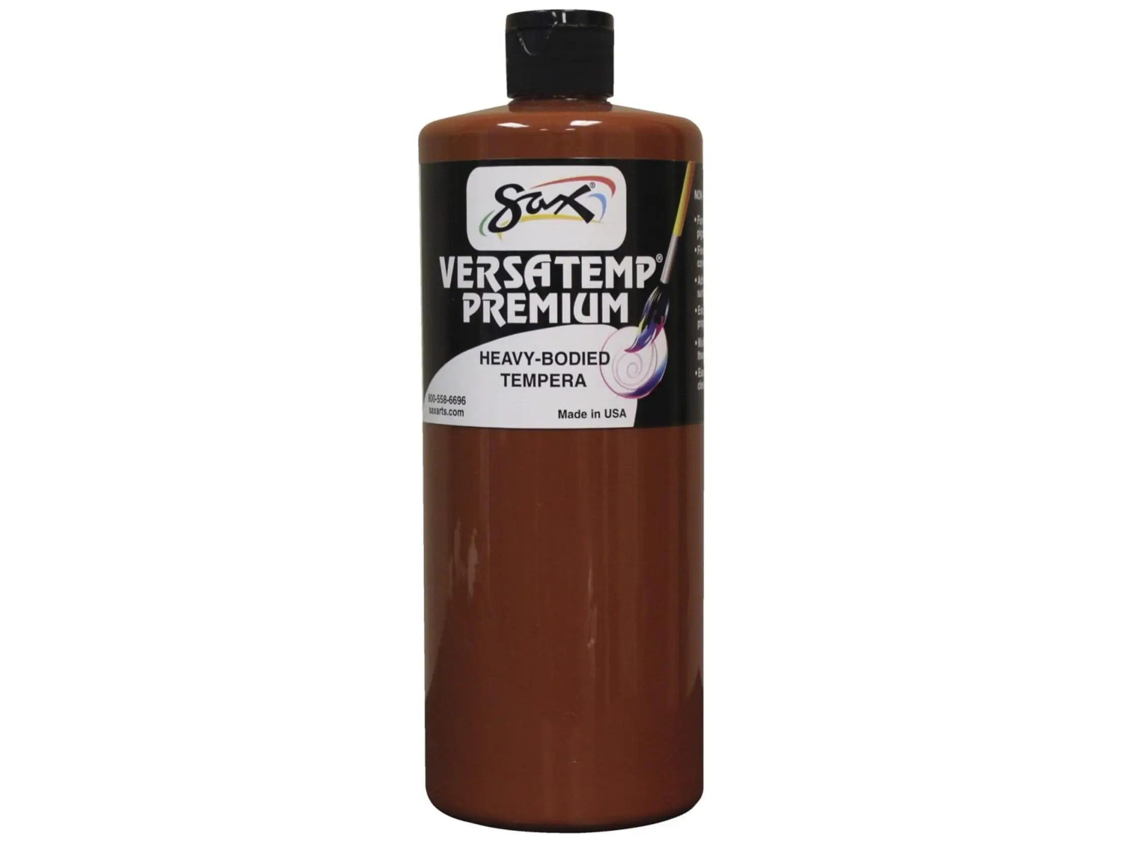 Chroma Acrylics 1592713 Versatemp Premium Heavy-Bodied Tempera Paint, Brown