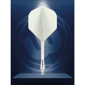 Winmau Fusion Integrated Flight & Shaft Solid White Medium