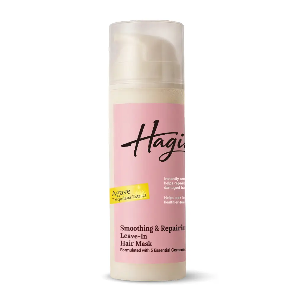 hagirl Agave Leave-In Hair Mask for Dry, Frizzy & Damaged-Looking Hair, Frizz Control, Heat Protection, Lightweight Smooth Care, 5.1 fl oz