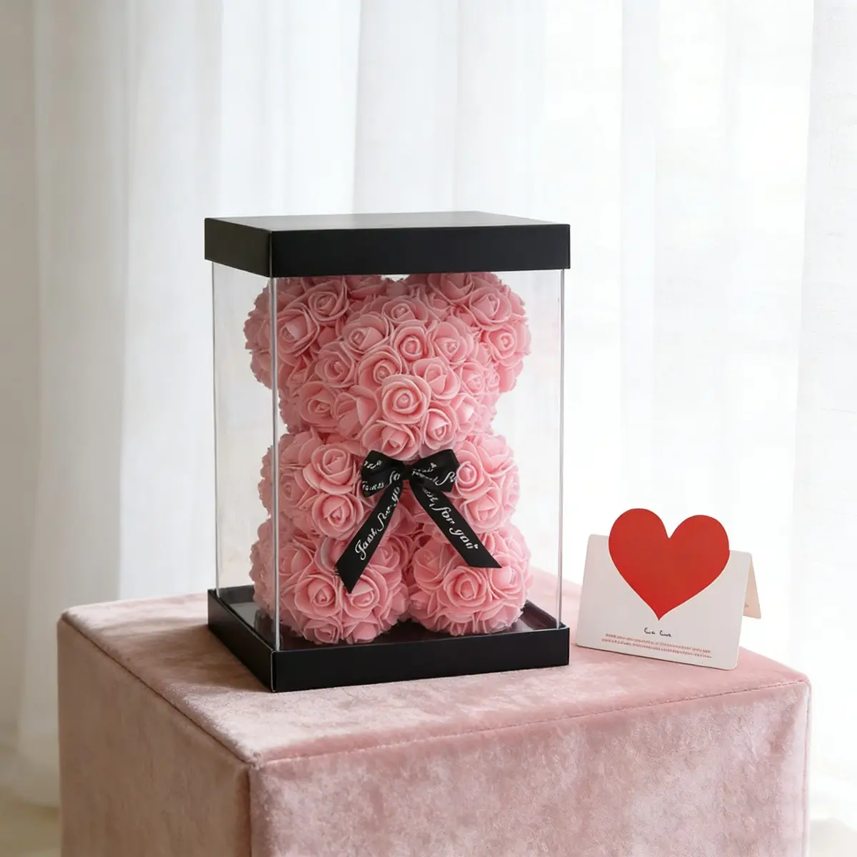 Viral Rose Bear Gift Box Artificial Flowers Eternal Flower Decorative Fake Flower | Perfect Gift for Valentine’s Day/Mother’s Day/Anniversary/Wedding/Birthday + Valentine’s Proposal Party Decoration Essential, Must-Have 2026