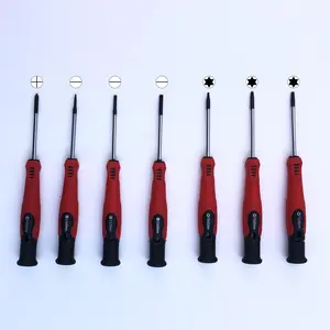 Precision Screwdriver Set (7 Counts), Magnetic Mini Screwdriver Set(Cross/Flat/Six-Pointed Star), Screwdriver Bits, with Slotted Non-slip Handle, Hand Tools for Eyeglasses, Watches, Computers, Laptops, Phones