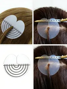 Clear Circular Single Hole Design Heat Shield For Hair Extensions Professional Scalp Protector Heat Protection Heat Resistant Fusion Tool Hair Extension Styling Accessory