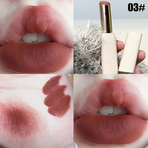 Slim Tube Velvet Matte Lip Gloss Balm, Creamy Soft Mist Texture, Long-Lasting & Transfer-Proof, Perfect for Daily, Date Night & Holiday Gift Giving