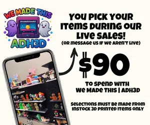 $90 We Made This ADHD Box of 3D Printed Items Customize During Live Sale Modern Selections Must Be Made From Instock Items Only