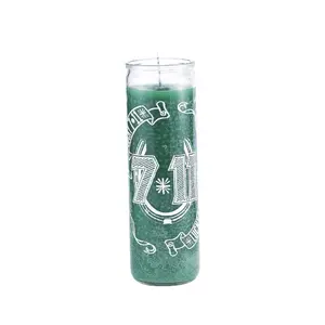 7-Day Lucky 7/11 Candle, Green, Luck and Prosperity Theme, for Gambling, Lottery, and Business Success