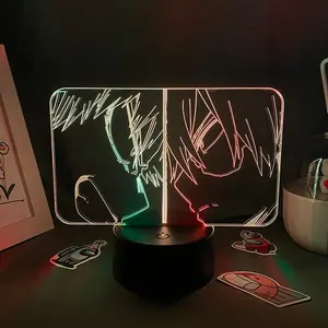 3D Anime My Hero Academia Two Tone Lamp Led - Night Light with LED Color Changing RGB Light