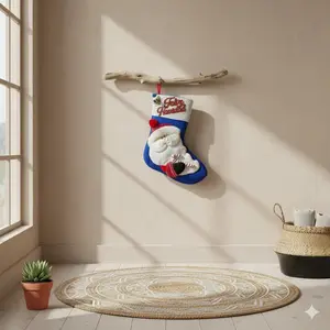 Handmade Christmas Stocking – Santa Claus Design