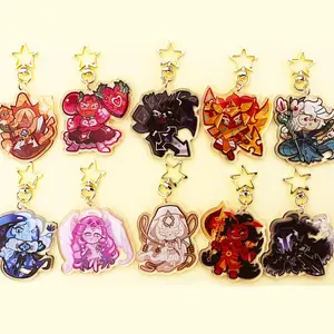 Cookie Run Kingdom Acrylic Keychain - Cute Ancients Beasts Acrylic Keychain - Cute Characters, Kawaii Bag Charm for Keys, Backpack & Gifts, Collectible Fan Accessory, Aesthetic Game Merch!