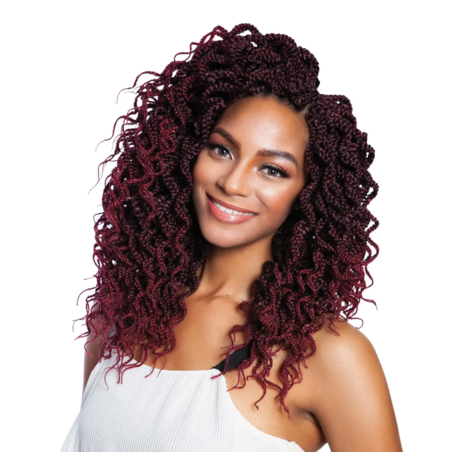 Mane Concept 2X Wanda Soft Synthetic Curly Box Braided Wig - 12" Lightweight Full Machine-Made Crochet Braids Hair Extensions, Simple and Easy Fashion Accessory