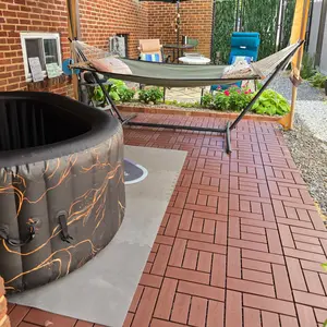 [33PCS+11PCS] Interlocking Deck Tiles 12"x12" Waterproof Outdoor Indoor Flooring All Weather Use Patio Poolside Balcony Backyard UV Resistant Easy Installation