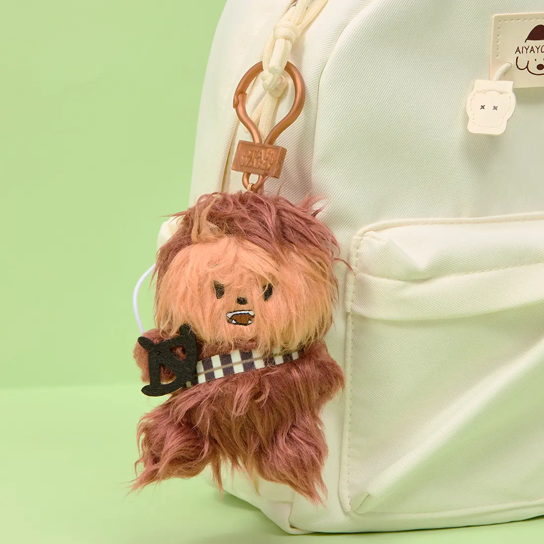 MINISO Star Wars Series Chewbacca Plush Hanging Ornament – Long Fur, Quirky Design, Cute Charm