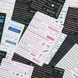 Between the Lines Series  Text Themed Stickers for Journals