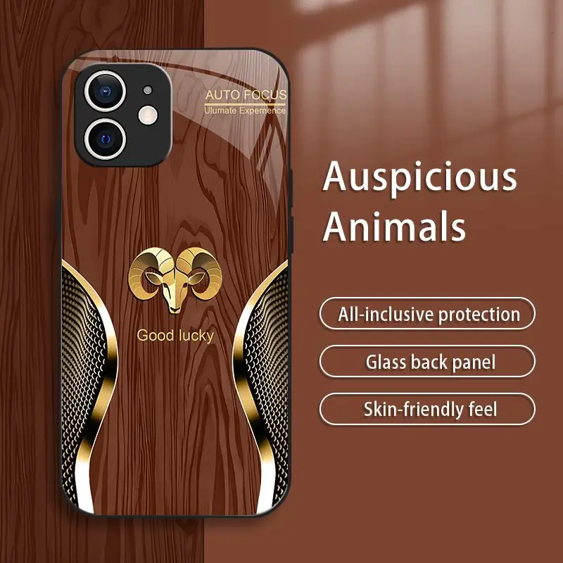 Suitable for [iPhone 11] New high-end luxury wood grain zodiac mobile phone case New business simple explosion-proof mobile phone case Affordable price Anti-fall and anti-fingerprint 995