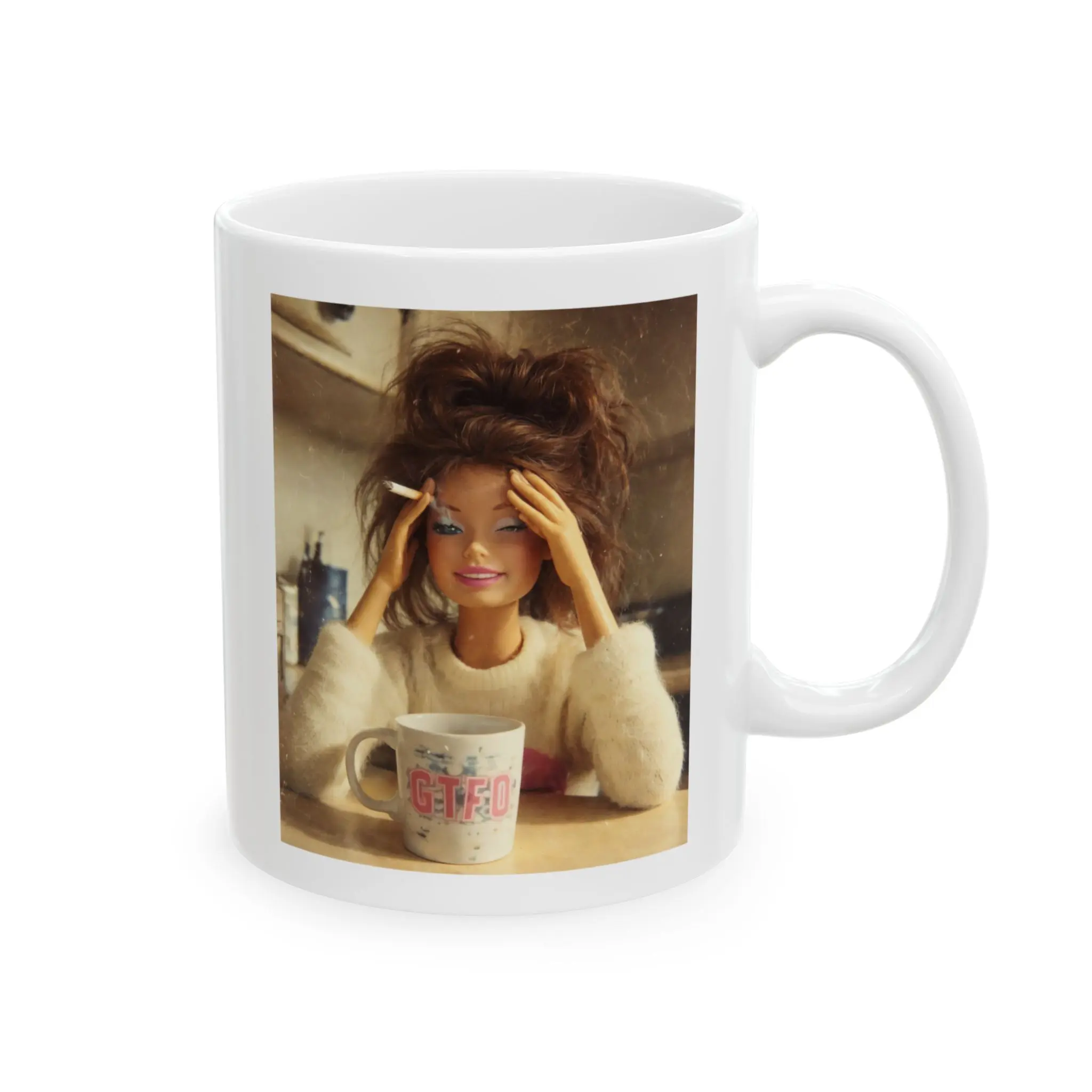 Funny Stressed Doll Mug - Funny Coffee Cup Gift for Mom, Dad, Coworker of Friend, Office Mug, Tea Mug, Funny Gift, Mug for Work, Gift for Desk, Gift for Boss, Gift for Mothers day