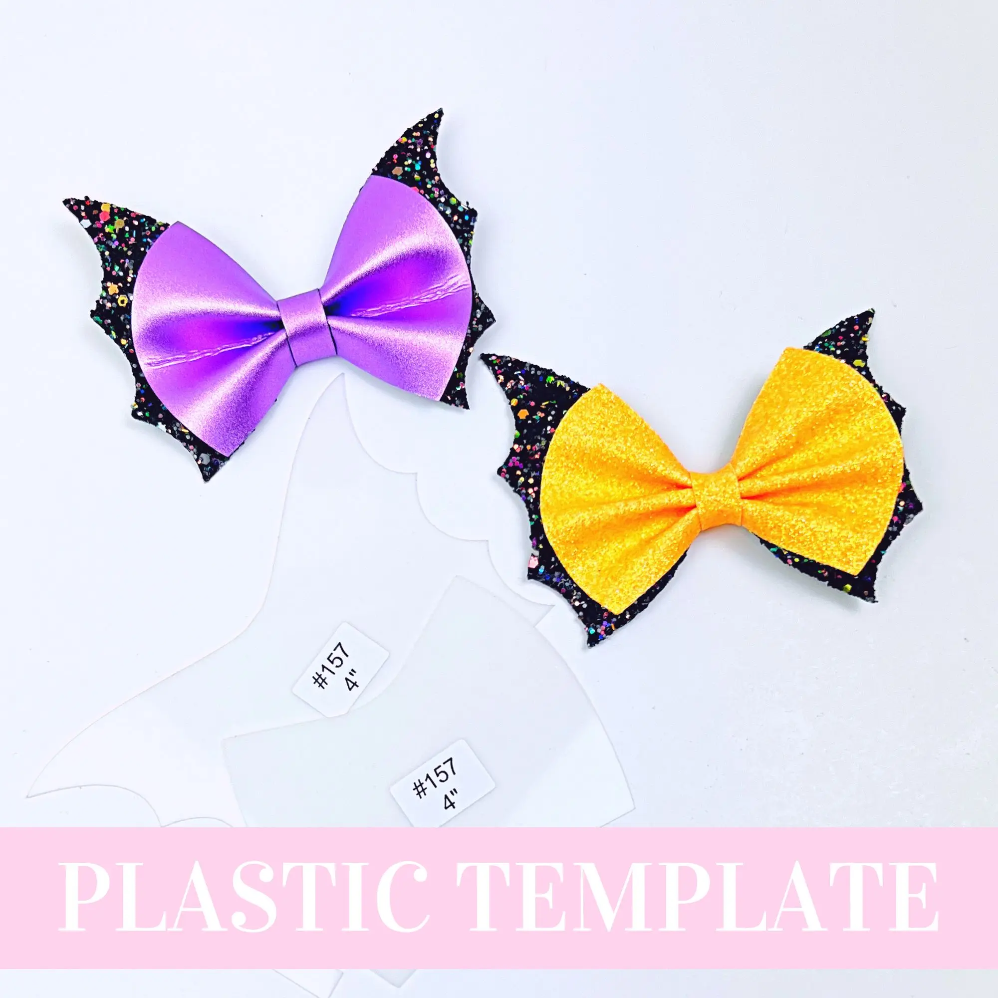 Bow # 157 Plastic Hair Bow Template - 3 sizes - Hair Bow Template Plastic Trace and Cut Template