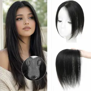 Befunny 10 Inch  Hair Toppers for women 100% Human Hair Lightweight Breathable 8 x 11 cm Lace Base Hair Topper For Thinning Hair Daily Wear