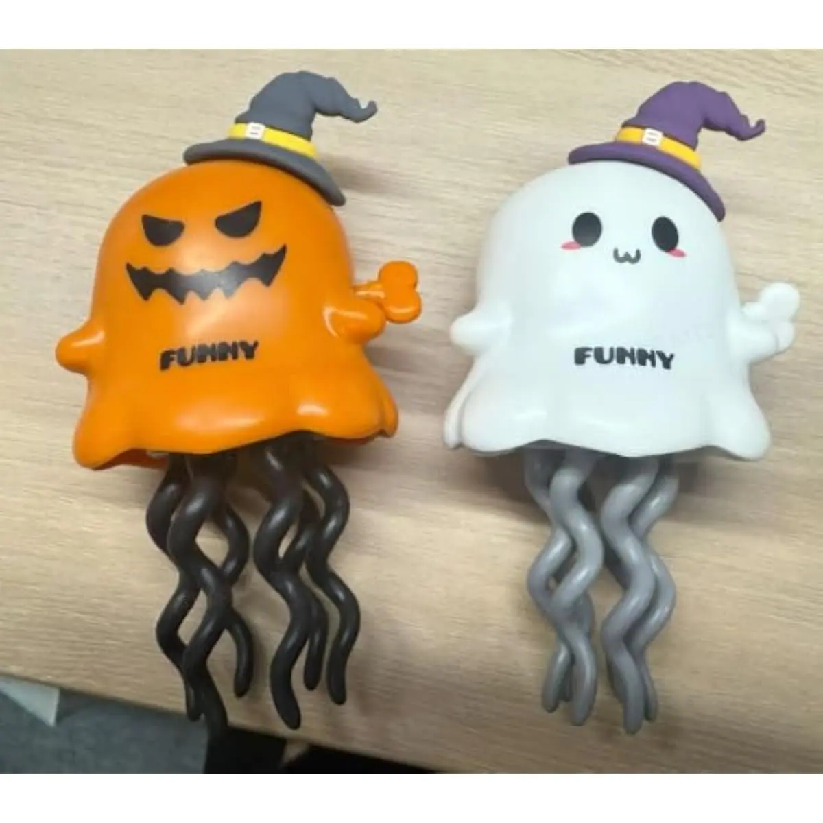 JOYIN 2 Pcs Halloween Wind Up Pumpkin and Spook Toys, Wind Up Walking Halloween Toys Set for Kids Gifts Student School Class Carnival Game Prizes Toys Trick or Treat Bag Stuffers