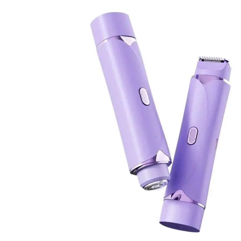 Waterproof Electric Bikini Trimmer for Women Dual Head USB Rechargeable Painless Body Hair Removal Razor for Pubic Legs Underarm Skin Care Body Glow Hair Care Set Body Shaver Smooth