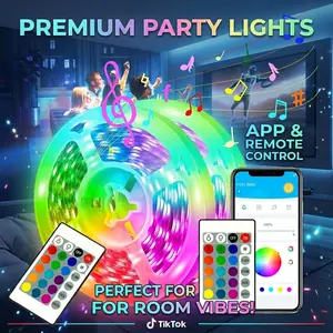 Neon Rope Lights for Bedroom Decor  RGB LED Strips with Music Sync, App Control & Remote | Flexible USB Powered Neon Signs