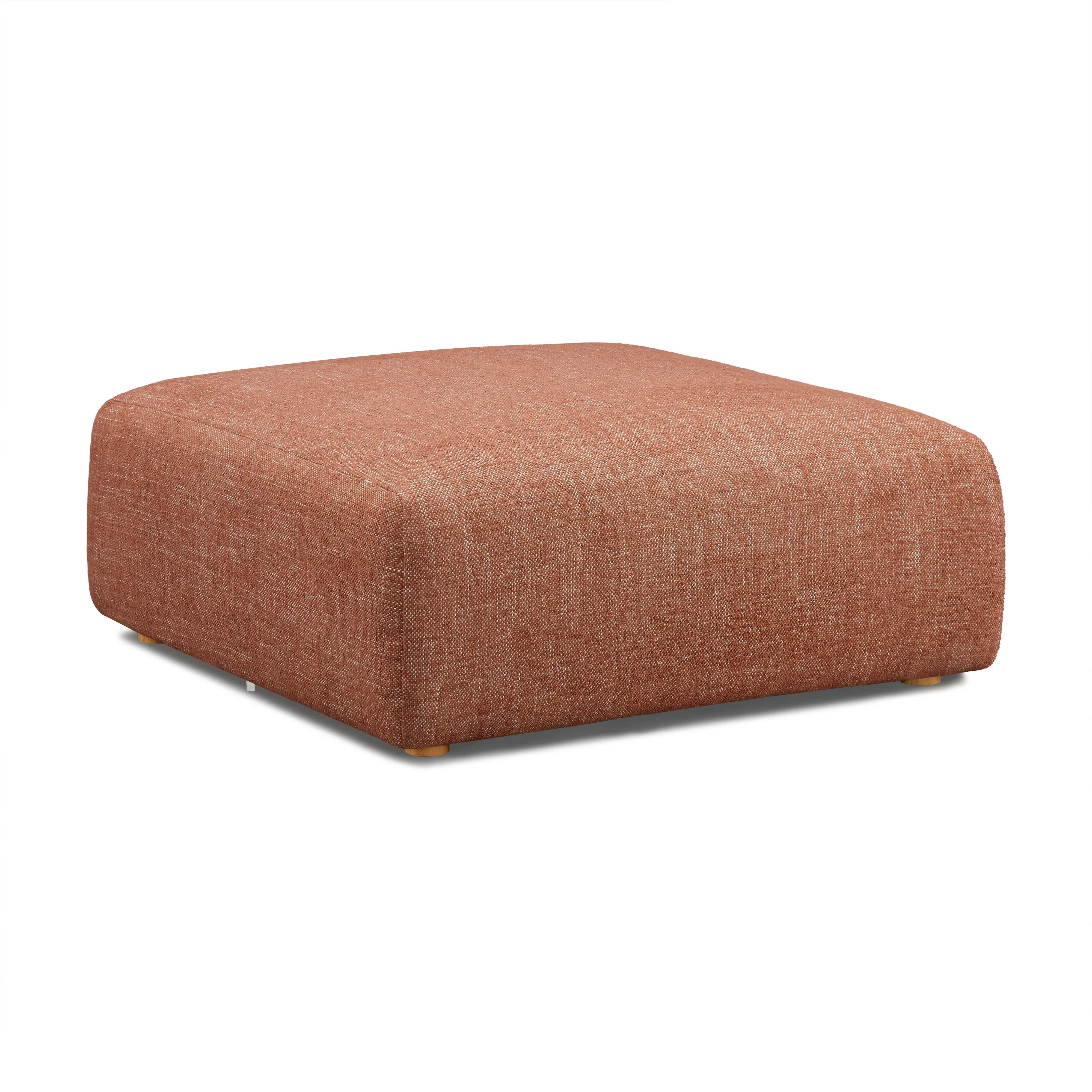 Hangover Contract-Grade Textured Fabric Ottoman