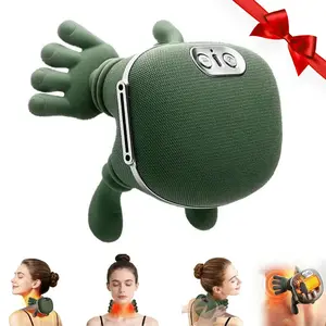 Portable acupoint massage neck massager, electric neck kneading massager, electric deep tissue 4D kneading massage, hand simulation design, relaxing muscles, suitable for the back, neck, and shoulders, meeting daily needs and giving gifts