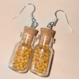 Faith the Size of a Mustard Seed Earrings - Simple Design with Metal Hook and Clear Glass Beads