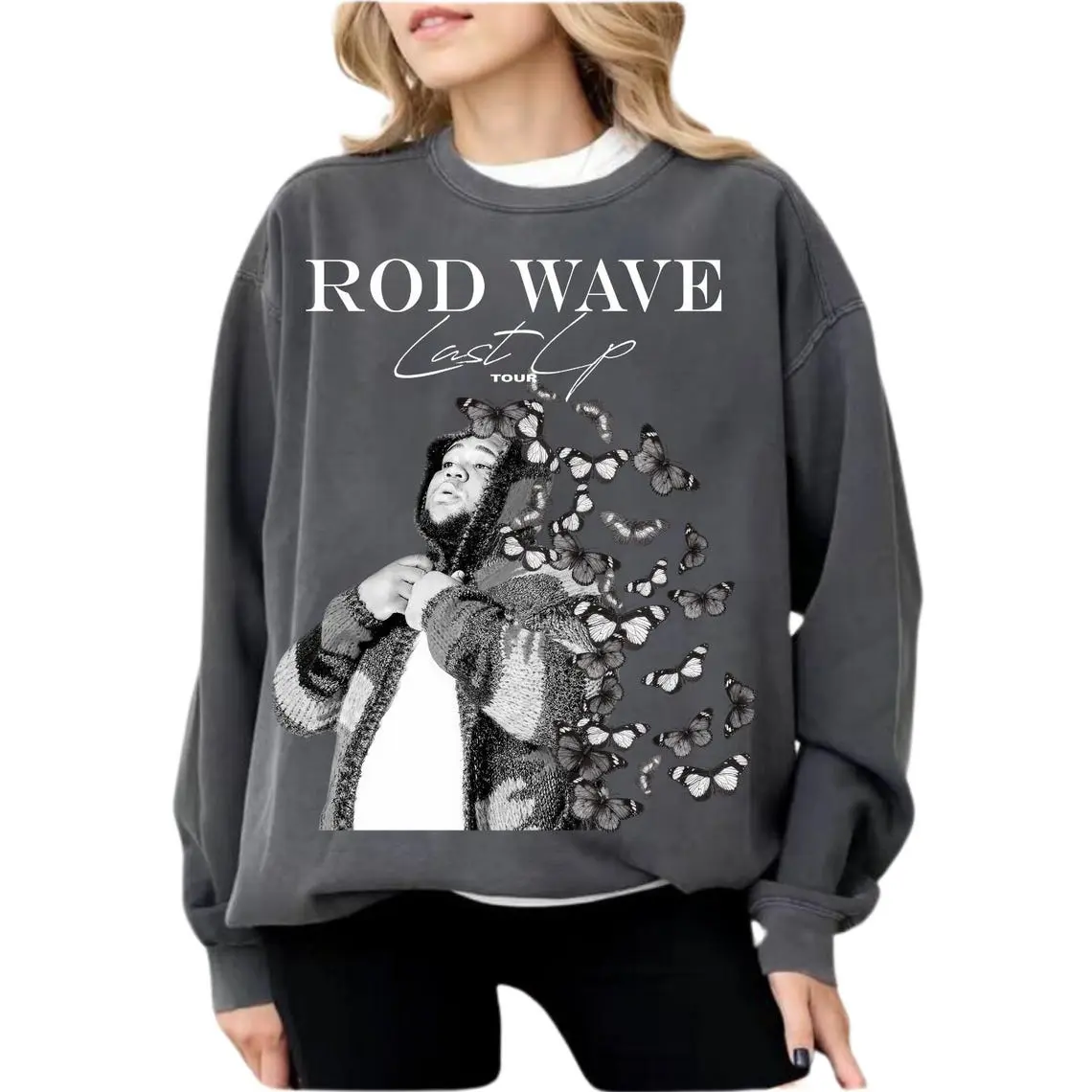 Rd W.ave Last Lap Music Tour Butterfly Effect Vintage Sweater, R0d W4ve Concert Merch For Fans, R0d Hoodie And Sweatshirt, Last Lap Tour RW Sweater, Unisex Cotton Softstyle Crewneck Comfort Fabric Menswear Womenswear