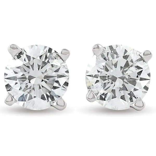 2 Ct 14k White Gold Moissanite Screw Back Studs 6mm 2 Ct 14k White Gold Moissanite Screw Back Studs 6mm