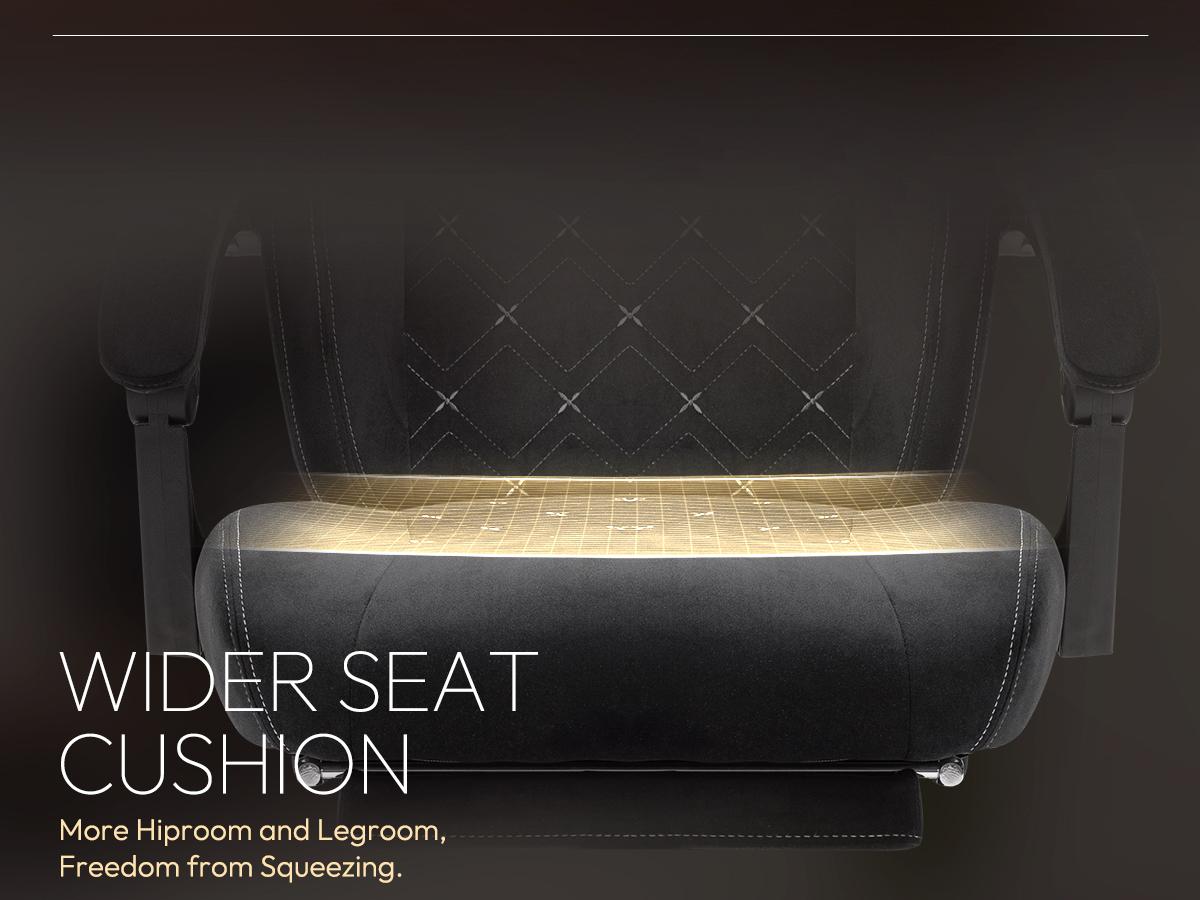 Dowinx Gaming Chair with Heated Massage Lumbar Support,Big and Tall Fabric Gaming Chairs for Adults with Footrest, Ergonomic Computer Game Chair with Poket Spring Cushions, 350lbs