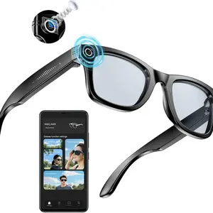 AI Smart Glasses with 1080P HD Camera Real-Time Translation Bluetooth Audio Color-Changing Lenses for Travel Sports Outdoor Use