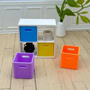 Miniature Dollhouse Cabinet with Four Shelves, Designed for Collectible Figurines. This Plastic Storage Unit Features Four Tiers And Is Suitable for Dollhouses, Providing Scale Furniture for Decorating Mini Rooms And Storing Miniature Items