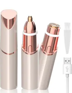 2-in-1 Face & Eyebrow Trimmer, Electric Eyebrow Trimmer, USB Rechargeable, Pain-Free Precision Shaving, Facial Hair Care Tool, Women's Electric Shaver, Eyebrow Trimmer eyebrow-facial remover woman