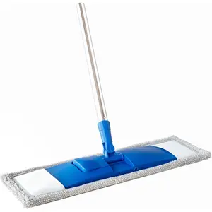 17" Microfiber Mop for Hardwood Floor Cleaning,Mops with 50" Stainless Steel Pole, 1  & Washable Mop Pad, Wet & Dry Use for Hardwood, Tile, Marble and Vinyl Floors